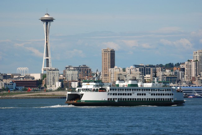 Space Needle & Ferry from Elliott Bay - credit Howard Frisk